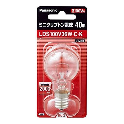 楽天市場】パナソニック KTクリプトン電球 40W E17口金