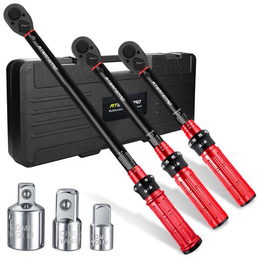 プレ仕掛ける型トルクレンチセット車自動二輪車乗用車6点組/差込角1/4’’6.35粍3-25N.m、3/8’’9.5粍5-60N.m、1/2’’12.7粍20-230N.mトルクレンチ