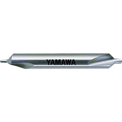 ヤマワ弱ねじれ溝A形90°センタ穴ドリル左刃CD-QLH6X90°X18CD-Q-LH-6X90X18