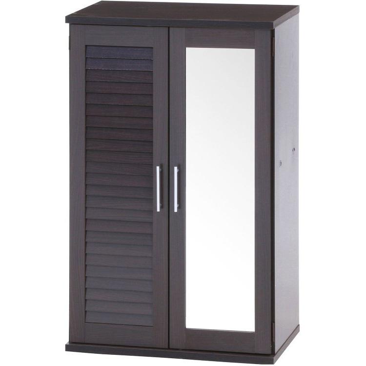 シューズボックス おしゃれ ルーバー 鏡付き スリム 靴箱 玄関収納 幅60 奥行34 5 高さ93cm ブラウン Fmcholollan Org Mx