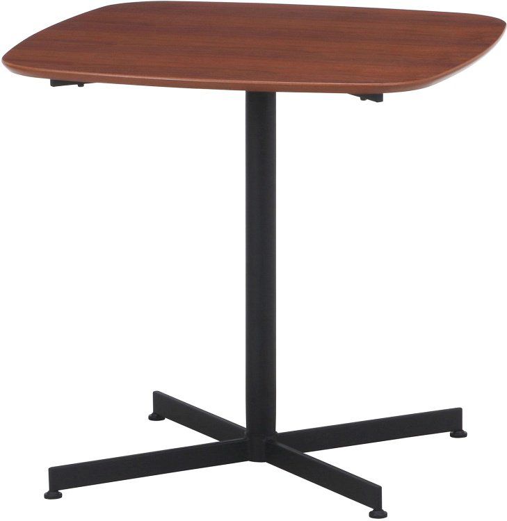 【SALE：4/17 20:00 - 4/23 01:59】カフェテーブル おしゃれ ウォルナット 幅75×奥行75×高さ72cm ブラウン