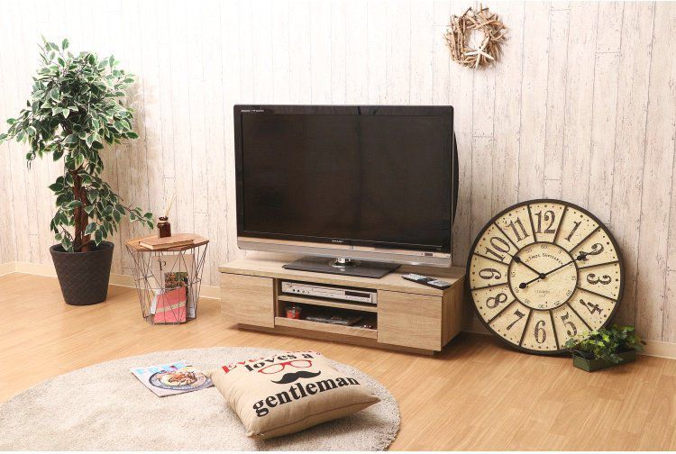 【SALE:4/17 20:00 - 4/23 01:59】テレビ台 おしゃれ 27型・32型・37型 ローボード 幅100×奥行38.5×高さ28cm ホワイトオーク