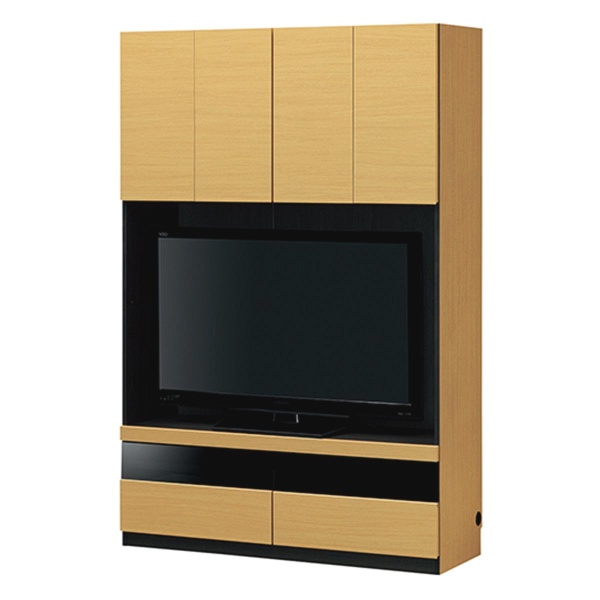 【SALE：4/17 20:00 - 4/23 01:59】壁面収納 テレビ台 おしゃれ 幅120 50型 ナチュラルブラウン