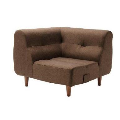 【P10倍：4/4 20:00 - 4/10 01:59】リビングダイニングソファー コーナー単品 幅81cm ファブリック ウレタンフォーム 日本製