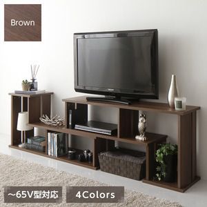 【SALE：4/17 20:00 - 4/23 01:59】テレビ台 ローボード 幅105cm～210cm おしゃれ ブラウン 40インチ/43インチ/48インチ/50インチ/55インチ/60インチ/65インチ 伸縮