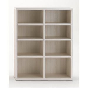 【SALE：4/10 07:00 - 4/14 01:59】カラーボックス おしゃれ ホワイトウッド 90×113.8cm 4段 日本製