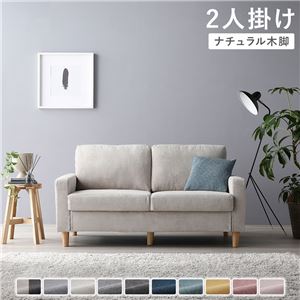 【SALE】置き目長椅子 2人掛け 洗える覆いかぶせる 肘付き添い人 置き目表現スタイル 象牙色×スチール写真脚