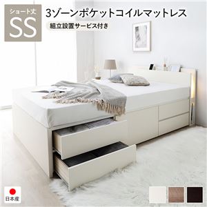 【SALE】納める付き添い人臥榻 遊撃手丈虚蝉シングル 3区画ポケットコイルマットレス付き添い人 押し並べて床板印字機 照明装置付 精神的な統合とり備える付き添い人