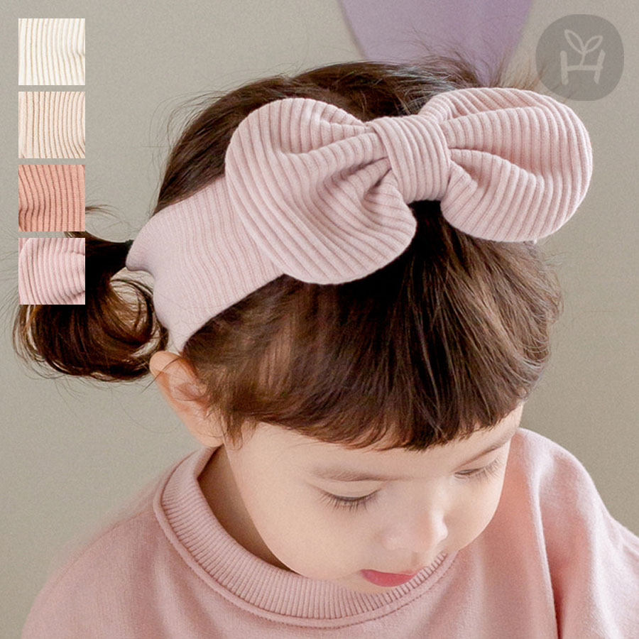 デーズ ベビー ヘアバンド カチューシャ ピンク アイボリー オレンジ ビッグリボン ヘアアクセサリー 赤ちゃん アクセサリー 髪飾り ベビー アクセサリー画像