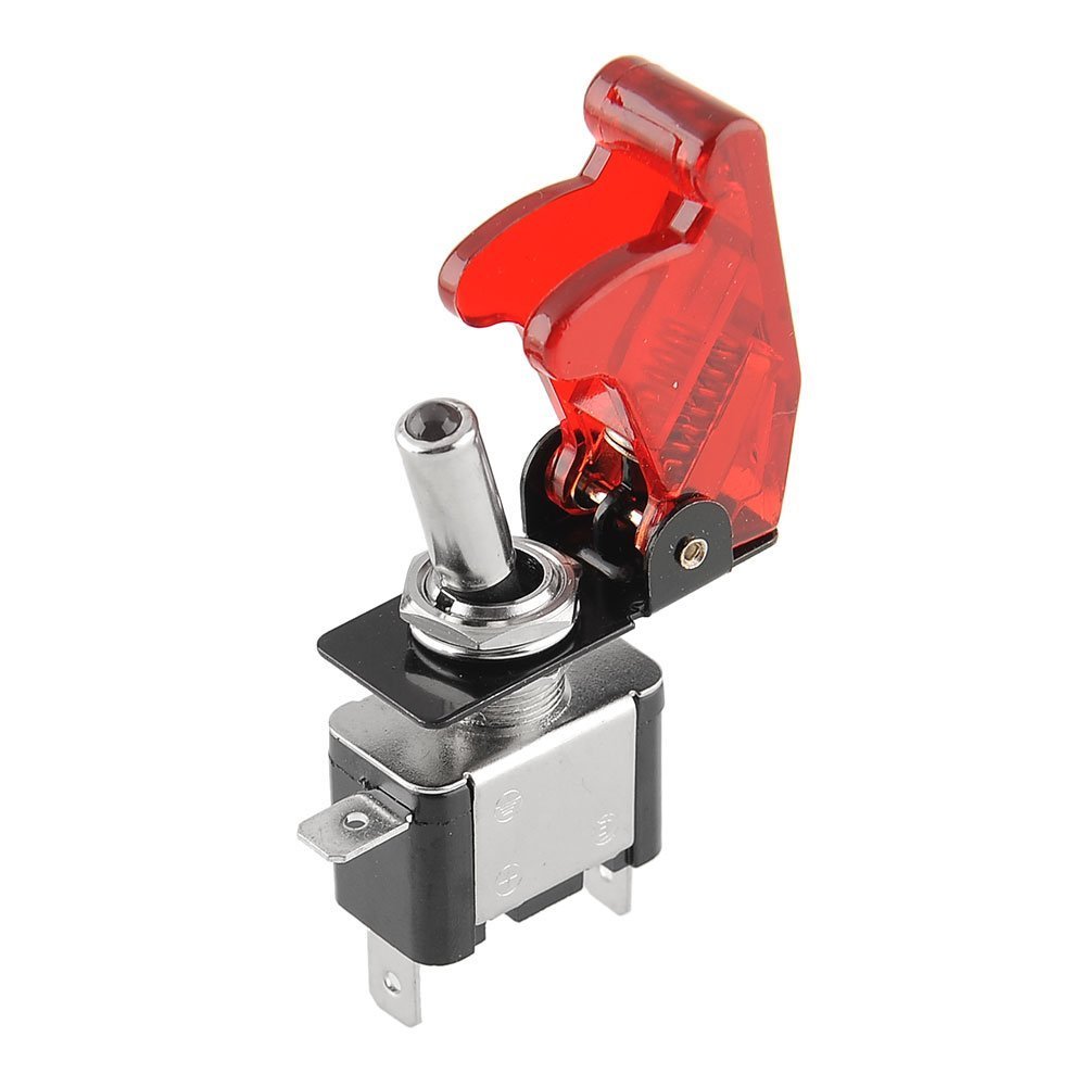 楽天市場 12v a 車用 ミサイル型 Led Spstトグルスイッチ On Off 赤 青 レッド ブルー カー用 トグル式 電装 ３極タイプ ミサイル型 トグルスイッチ 汎用 パイロットカバー付きスイッチ バイク ポジション連動 明るい 操作感 節度感 格好良い Led明るい Happy Smiles