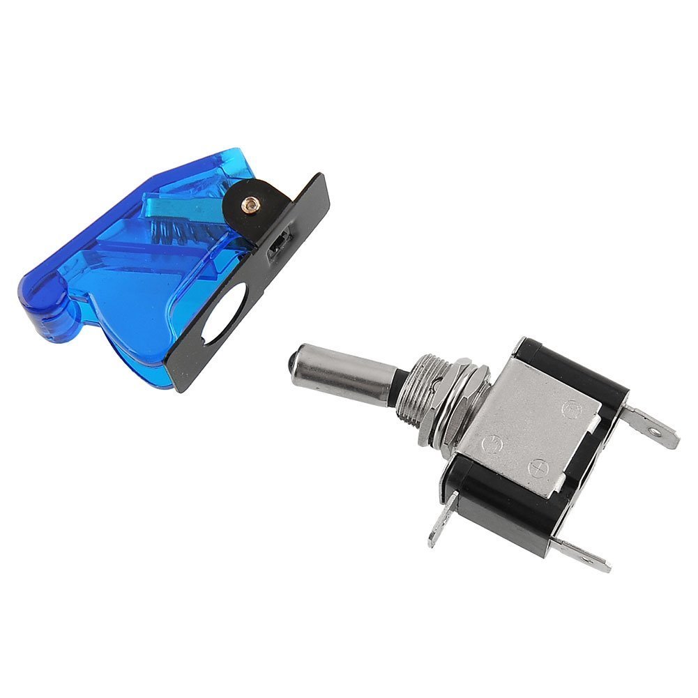 楽天市場 12v a 車用 ミサイル型 Led Spstトグルスイッチ On Off 赤 青 レッド ブルー カー用 トグル式 電装 ３極タイプ ミサイル型 トグルスイッチ 汎用 パイロットカバー付きスイッチ バイク ポジション連動 明るい 操作感 節度感 格好良い Led明るい Happy Smiles