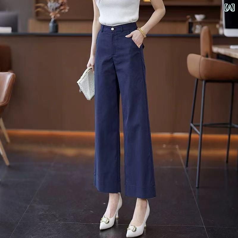 ワイドパンツ レディース きれいめ オフィス スラックス ハイウエスト 美シルエット センタープレス ウエストゴム タックパンツ 通勤 動きやすい ストレッチ 体型カバー 落ち感のある生地 ゆったり 涼しい くるぶし丈 ビジネスカジュアル 洗える シワに