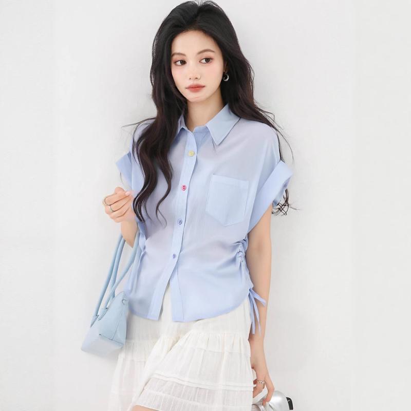 シフォンブラウス レディース トップス 半袖 接触冷感 ゆったり 華やか オフィス 通勤 デート 上品 涼しい 蒸れにくい 体型カバー 洗える カジュアル きれいめ おしゃれ 薄手 軽い 着痩せ 毎日着たい 快適着心地 さらりとした肌触り シワになりにく