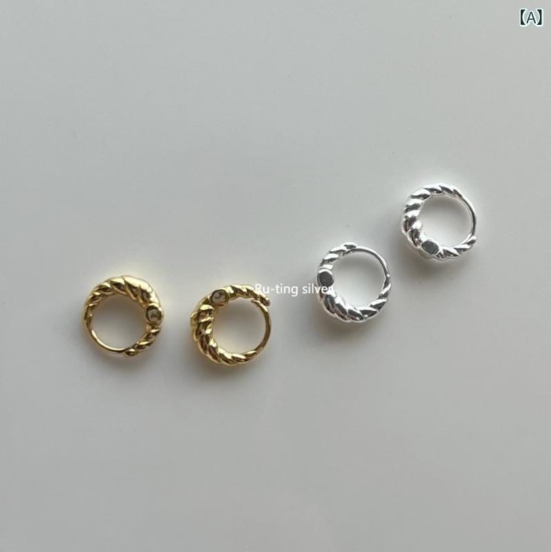 ピアス フープピアス シルバー925 シンプル 螺旋 スクリュー ラウンド 小ぶり キャッチレス 付けっぱなし 上品 華奢 大人かわいい アクセサリー ジュエリー レディース 贈り物 ギフト カジュアル オフィス 普段使い きれいめ エレガント