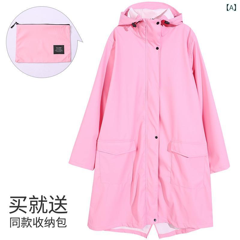 レインコート 雨具 カッパ PUレザー ロング丈 撥水 耐水圧 通勤 通学 自転車 バイク 蒸れにくい 軽量 前開き ファスナー ボタン ポケット付き 反射テープ付き レインポンチョ レインウェア 防風 作業用 釣り アウトドア キャンプ 登山 持ち運び