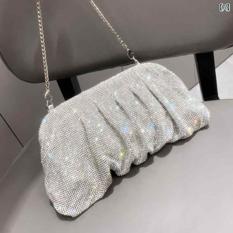 パーティーバッグ クラッチバッグ 結婚式 ラインストーン がま口 キラキラ ビジュー 2WAY仕様 取り外し可能チェーン付き 披露宴 二次会 お呼ばれ 謝恩会 フォーマルシーン 演奏会 発表会 ドレスアップ 手持ち 肩掛け 斜めがけ ゴージャス