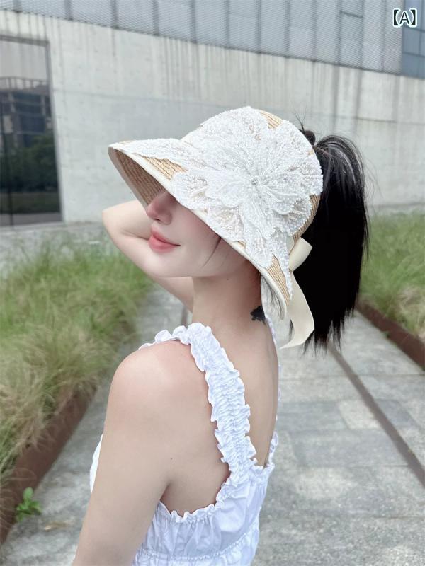 麦わら帽子 レディース ラフィアハット 折りたたみ 津液広 パール スピード競技 お花 動機 雅びやか 小顔成り行き 紫外線打つ手 運動場 おっ母さん 通気性 軽さ 持ちはこび かんかん帽 大いさ合わせる可 日おおい ほっつき歩く ガーデニング 砂浜 溜まり場 旅する 帰国 ナチュ