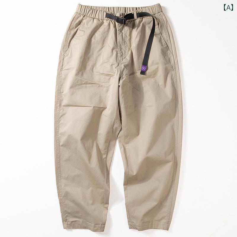 ワークパンツ メンズ カーゴパンツ ロングパンツ ズボン 夏用 薄手 テーパード シルエット ゆったり ワイドパンツ ストレート 涼しい 軽量 動きやすい チノパン イージーパンツ ミリタリー カジュアル アウトドア 普段着 作業服 作業用 ウエストゴム
