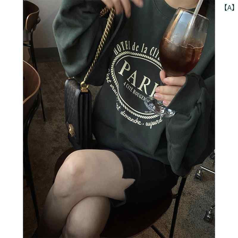 スウェット レディース 長袖 綿100% トレーナー クルーネック プルオーバー 秋服 トップス ゆったり 体型カバー 華奢見え 無地 ルームウェア ワンマイルウェア レイヤード ベーシック 普段使い 重ね着 春 部屋着 丸首 洗える 動きやすい 薄手