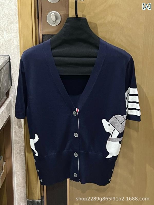 羊毛ニットカーディガン Vネック ジャガード 犬柄 配色切替 ゆったりシルエット ウール素材 レディース 羽織り 通学 カジュアルスタイル トップス 重ね着 プレッピー ニット オーバーサイズ 体型カバー 秋冬 デイリー お出かけ 普