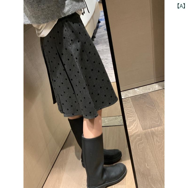 プリーツスカート リバーシブル ドット柄 ミモレ丈 ハイウエスト 2WAY仕様 着回し自在 Aラインシルエット ウエストゴム 落ち着いた配色 大人カジュアル 秋服 ボトムス 裏表両用 気分で選べる 1着で2スタイル 季節感のある装い デイリー ギャ 4,466円