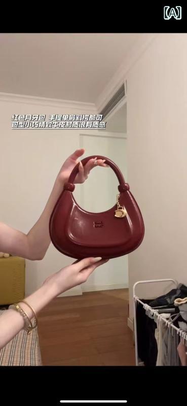 ショルダーバッグ レディース ハーフムーンバッグ 三日月型 斜めがけバッグ 肩掛けバッグ ミニショルダーバッグ フェイクレザーバッグ 軽量ハンドバッグ ワンショルダーバッグ お出かけバッグ 旅行用サブバッグ