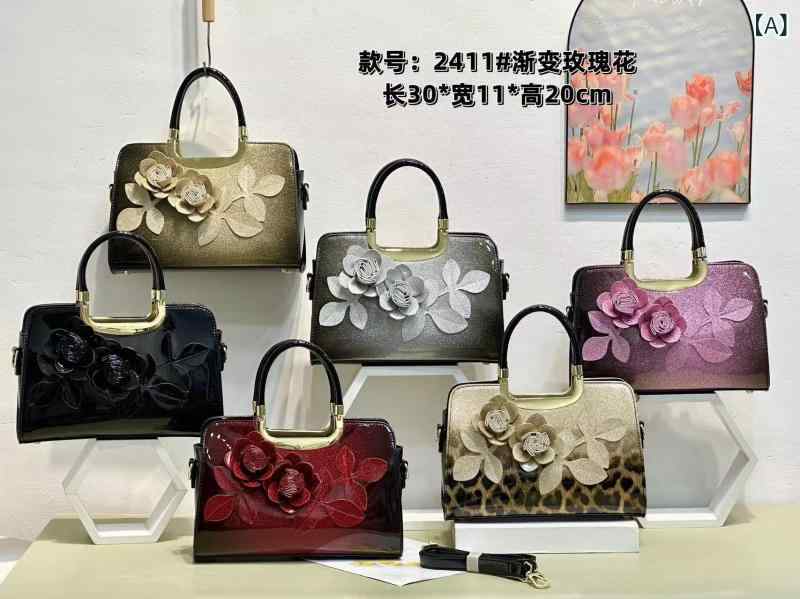 ハンドバッグ レディース 立体 薔薇 バラ ローズ フラワー 手提げバッグ おしゃれ 大容量 軽量 鞄 カバン エレガント 結婚式 披露宴 二次会 パーティー 冠婚葬祭 お出かけ セレモニー 華やか ギフト
