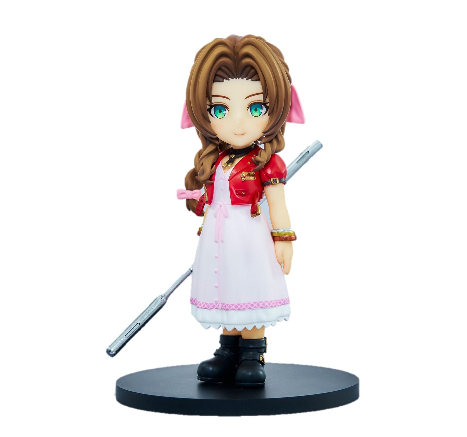 フィギュア エアリス・ゲインズブール アドラブルアーツ デフォルメフィギュア キャラクターグッズ 置物 インテリア 約114mm 台座付き 飾り用 雑貨 コレクション用 塗装済み完成品｜ハッピーライフセレクト
