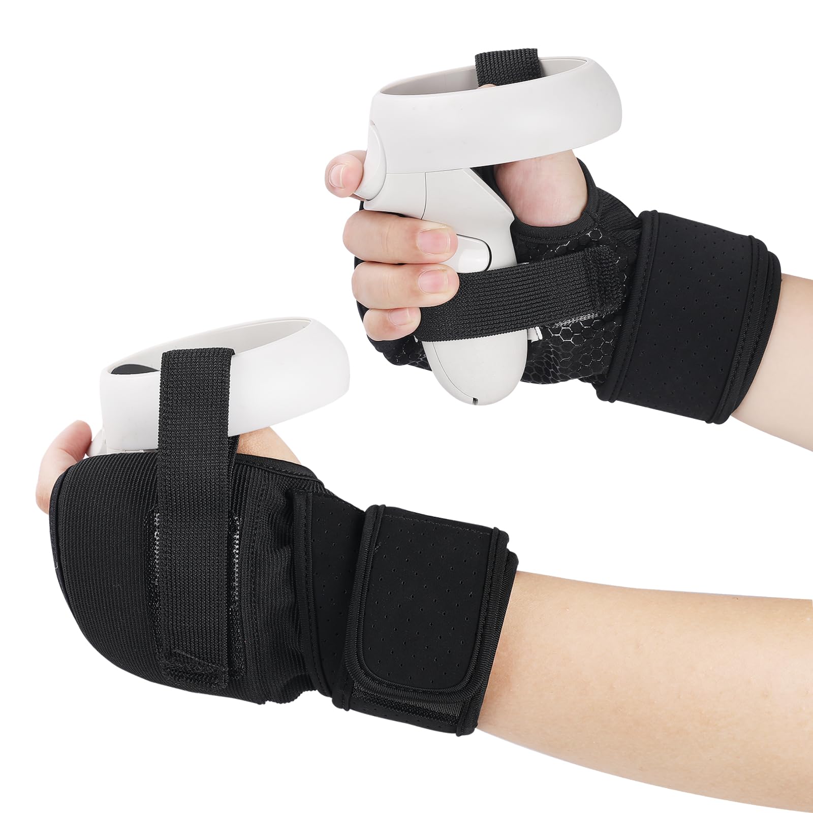 VRボクシンググローブ Quest2用 アクセサリー VRゲーム コントローラー用 グリップカバー ボクシング体験 没入感 運動不足解消 フィットネス ゲーム周辺機器 左右セット 装着簡単 滑り止め 耐｜ハッピーライフセレクト