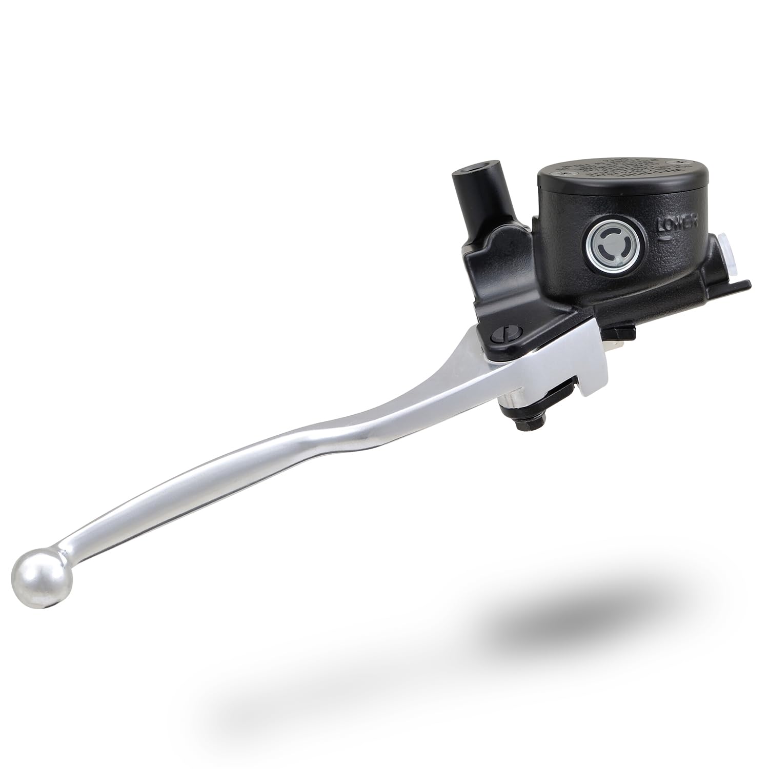 ブレーキマスターシリンダー レトロ 汎用 バイク 1/2インチ 12.7mm クラシック カスタムパーツ 右側用 22.2mm ハンドルバー対応 アルミ製 シルバー メンテナンス 修理 交換用パーツ 旧車 カフェ｜ハッピーライフセレクト