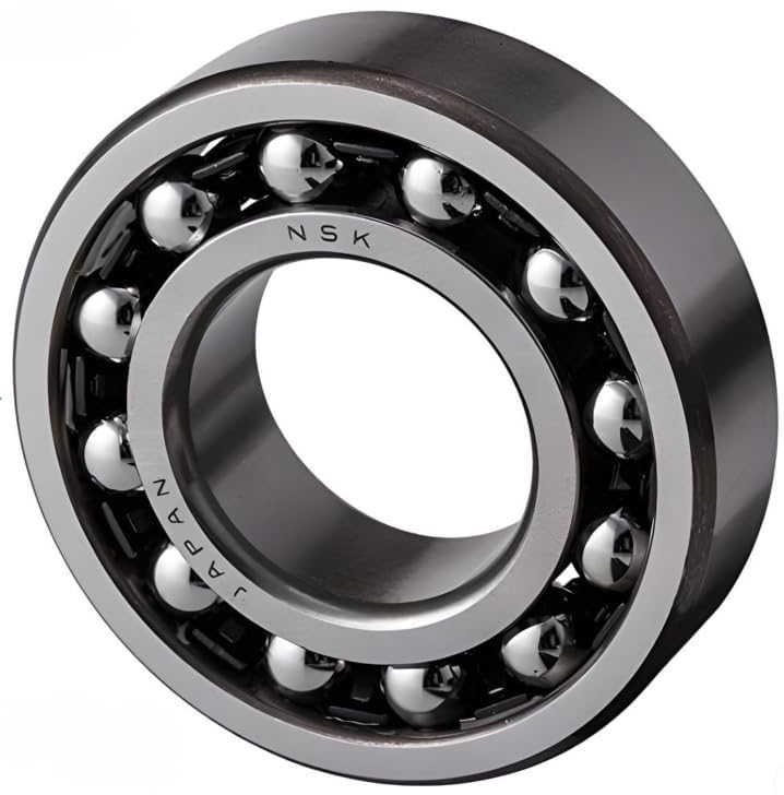 自動調心玉軸受 内径6mm&times;外径19mm&times;幅6mm 円筒穴 高炭素クロム軸受鋼 開放形 伝動軸 軸受 軸芯合わせ 産業機械部品 交換部品 メンテナンス用品 高速回転対応 低摩擦 ベアリング｜ハッピーライフセレクト