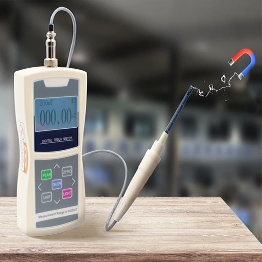 ガウスメーター デジタル テスラメーター 磁場測定器 ホールプローブ 測定範囲 02500 mT 25000Gs 高精度&plusmn;2-5% 大画面｜ハッピーライフセレクト