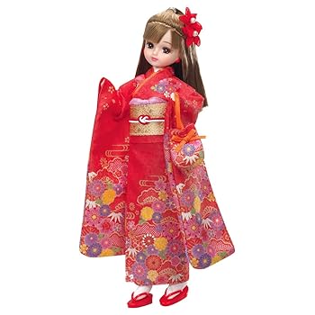 【中古】タカラトミー リカちゃん ドール LD-30 Kimonoリカちゃん 紅 着せ替え おままごと おもちゃ 3歳以上