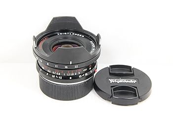 【中古】Voigtlander スーパーワイドヘリアー15粍 f/4.5 Mマウント水晶体 - 黒いこと デジタル一眼レフカメラ-デジタルカメラ