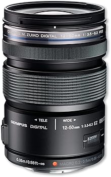 【中古】（人並み外れたに好いたらしい）OLYMPUS ED12-50mmF3.5-6.3 EZ BLK 判定基準望遠レンズ 防塵防滴 黒いこと