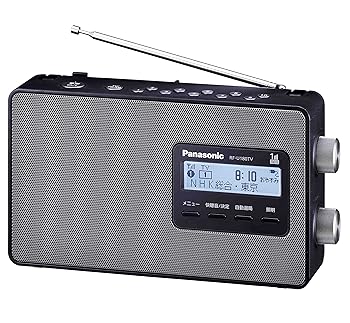 【中古】パナソニック ラジオ FM/AM/ワンセグTV音声 3バンド ワイドFM対応 ブラック RF-U180TV-K