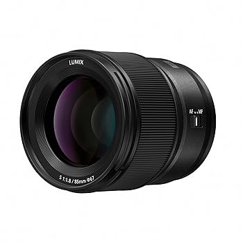 【中古】PANASONIC LUMIX S続きもの 写真機水晶体 85粍 F1.8 L マウント取り替えっこ水晶体 鏡鑑レスフルフレームデジタルカメラ用 S-S85 黒いこと