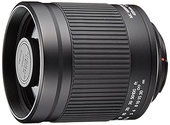 【中古】Kenko 望遠レンズ ミラーレンズ 400mm F8 マニュアルフォーカス フード付 ニコンF用 ブラック フィルム/デジタル一眼対応