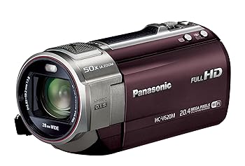 【中古】パナソニック デジタルハイビジョンビデオカメラ V620 内蔵メモリー32GB ブラウン HC-V620M-T