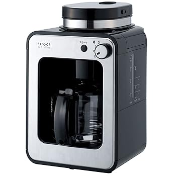 【中古】siroca 全自動コーヒーメーカー STC-401[ガラスサーバー/ミル内蔵/ドリップ方式/保温機能]