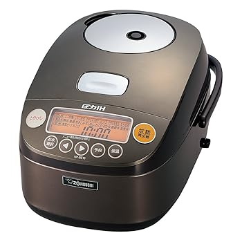 【中古】象印 炊飯器 剪断応力IH式 金物厚地の外套プラチナ厚釜 5.5合 靉靆たる赤銅色 NP-BE10-TD