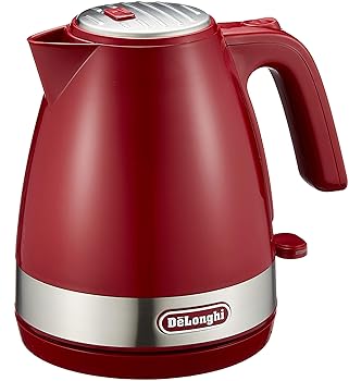 【中古】DeLonghi(デロンギ) De'Longhi電気ケトル アクティブ シリーズ イタリアンデザイン 1.0L ワンプッシュオープン 異物混入防止フィルタ 見やすい水