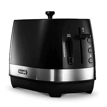 【中古】DeLonghi(デロンギ) De'Longhiポップアップトースター アクティブ シリーズ CTLA2003J-BK トースト 食パン 5~10枚切り 焼き目調整6段階 埃よけカ