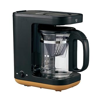 【中古】象印マホービン コーヒーメーカー 3杯用 STAN. ドリップ式 高温抽出 はずせる水タンク ギフト マグカップ2杯 ブラック EC-XA30-BA