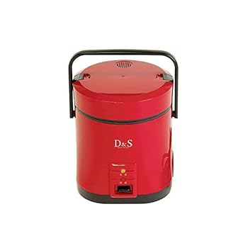 【中古】D&S ディーアンドエス ミニライスクッカー DS.7697 レッド 炊飯 0.5～1.5合炊き しゃもじ付 オリジナルレシピ付