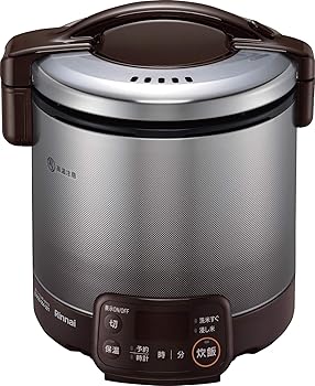 【中古】リンナイ 屁っ放り炊飯器 「こがまる」 5合 RR-050VQT(DB) 赤銅色 プロパンガス用 RR-050VQT(DB)/LP