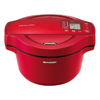【中古】小ざかしい ヘルシオ 熱っぽいまかない方 1.6L 無水鍋 赤いこと KN-HT16E-R