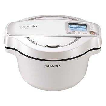 【中古】シャープ ヘルシオ ホットクック 電気調理鍋 無水鍋 1.6L 2~4人用 スマホ連携 ホワイト KN-HW16E-W