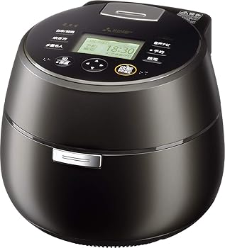 【中古】三菱電機 炊飯器 5.5合 IH式 日本製 本炭釜 KAMADO ブランド名芳潤炊き 黒真珠 NJ-AWA10-B 黒いこと