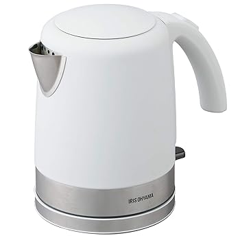 【中古】(非常に良い)アイリスオーヤマ 電気ケトル 大容量 1000ml お手入れカンタン フィルター掃除可能 ニオイ移りしない 空焚き防止機能付き IKE-D1000-W WHITELABE|ハッピーストア藤岡